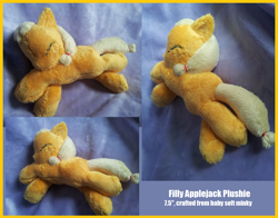 Size: 1124x881 | Tagged: artist needed, safe, applejack, baby, filly, irl, photo, plushie
