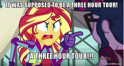 Size: 800x429 | Tagged: safe, edit, edited screencap, screencap, sci-twi, sunset shimmer, twilight sparkle, equestria girls, friendship games, gilligan's island, image macro, meme, sunset yells at twilight