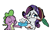 Size: 271x163 | Tagged: safe, rarity, spike, dragon, pony, unicorn, spoiler:comic, duo, female, male, mare, white coat