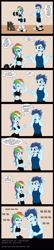 Size: 800x3732 | Tagged: safe, artist:niban-destikim, derpibooru import, rainbow dash, soarin', equestria girls, biceps, clothes, comic, converse, female, flexing, joke, male, muscles, pun, shipping, shoes, soarindash, sports bra, sports shorts, straight, weight lifting