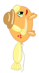 Size: 1708x3198 | Tagged: safe, artist:michinix, applejack, earth pony, pony, balloon, solo