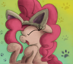 Size: 1024x903 | Tagged: safe, artist:hewison, pinkie pie, earth pony, pony, cat ears, female, mare, pink coat, pink mane, solo