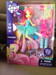 Size: 3264x2448 | Tagged: safe, fluttershy, equestria girls, box, doll, sideways image, toy