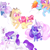 Size: 5000x5000 | Tagged: safe, artist:pinkablue, derpibooru import, apple bloom, applejack, maud pie, princess celestia, princess luna, rainbow dash, rarity, scootaloo, sweetie belle, alicorn, earth pony, pegasus, pony, unicorn, absurd resolution, balloon, cewestia, curved horn, cute, cutie mark crusaders, female, filly, heart, magic, makeup, mare, simple background, sisters, telekinesis, white background, woona, younger