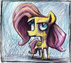 Size: 769x679 | Tagged: safe, artist:tidensbarn, fluttershy, pegasus, pony, female, mare, pink mane, solo, yellow coat