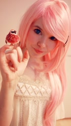 Size: 800x1423 | Tagged: safe, artist:misscherry, fluttershy, bird, human, cosplay, irl, irl human, photo, solo