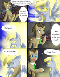 Size: 2975x3850 | Tagged: safe, artist:annakitsun3, derpy hooves, doctor whooves, pegasus, pony, bad wolf, comic, doctor who, female, glowing eyes, mare, parody, rose tyler, the parting of ways