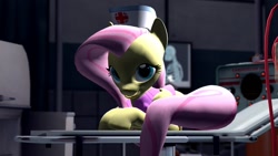 Size: 1366x768 | Tagged: safe, artist:legoguy9875, fluttershy, pegasus, pony, 3d, gmod, nurse, solo