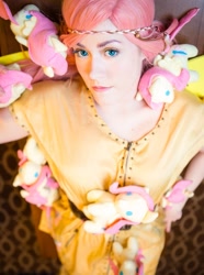 Size: 671x900 | Tagged: safe, artist:solo-dono, fluttershy, human, cosplay, irl, irl human, photo, plushie, solo