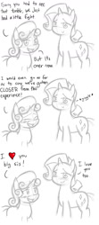 Size: 800x1800 | Tagged: safe, artist:starykrow, rarity, sweetie belle, pony, unicorn, ask the cmc, heart, tumblr