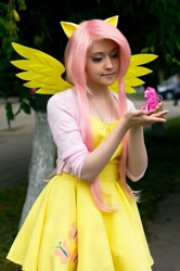 Size: 537x807 | Tagged: safe, artist:tink-ichigo, fluttershy, human, cosplay, irl, irl human, photo, solo