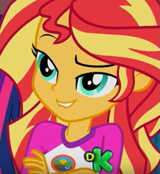 Size: 523x569 | Tagged: safe, screencap, sci-twi, sunset shimmer, twilight sparkle, equestria girls, legend of everfree, cropped, discovery kids, lip bite