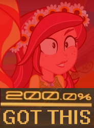 Size: 474x644 | Tagged: safe, edit, edited screencap, screencap, gloriosa daisy, sunset shimmer, equestria girls, legend of everfree, 200% mad, eye twitch, i got this, insanity, magical geodes, meme