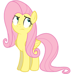 Size: 900x900 | Tagged: safe, artist:yanoda, fluttershy, pegasus, pony, eyeroll, simple background, solo, transparent background, vector