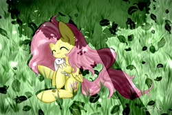 Size: 3000x2000 | Tagged: safe, artist:mrsremi, angel bunny, fluttershy, pegasus, pony, cute, fluttermom, shyabetes