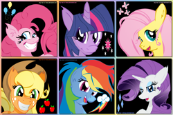 Size: 2500x1670 | Tagged: safe, artist:big-mac-a-brony, derpibooru import, applejack, fluttershy, pinkie pie, rainbow dash, rarity, twilight sparkle, twilight sparkle (alicorn), alicorn, earth pony, pegasus, pony, unicorn, female, mane six, mare