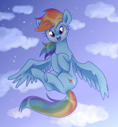 Size: 2348x2530 | Tagged: safe, artist:sagwamat, derpibooru import, rainbow dash, pegasus, pony, cute, dashabetes, female, hnnng, looking at you, mare, multicolored hair, night, smiling, solo