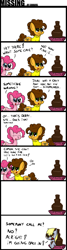 Size: 1000x3742 | Tagged: safe, artist:chibi95, cheese sandwich, derpy hooves, pinkie pie, pegasus, pony, pinkie pride, chocolate fountain, comic, dialogue, female, mare