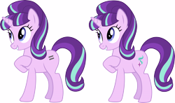 Size: 16146x9478 | Tagged: safe, artist:illumnious, starlight glimmer, pony, unicorn, .ai available, absurd resolution, equal cutie mark, female, mare, pleased, raised hoof, simple background, solo, transparent background, vector