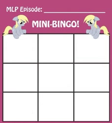 Size: 460x505 | Tagged: safe, derpy hooves, pegasus, pony, bingo, card, exploitable, female, mare, mini-bingo, template