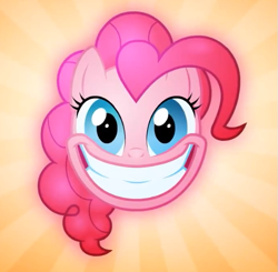 Size: 571x559 | Tagged: safe, artist:misterdavey, screencap, pinkie pie, earth pony, pony, smile hd, smiling, solo