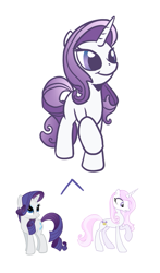 Size: 573x977 | Tagged: safe, artist:desert-sage, fleur-de-lis, rarity, pony, unicorn, magical lesbian spawn, offspring, parent:fleur-de-lis, parent:rarity, parents:fleurity