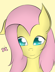 Size: 784x1019 | Tagged: safe, artist:glittersonyourface, fluttershy, pegasus, pony, female, mare, pink mane, solo, yellow coat