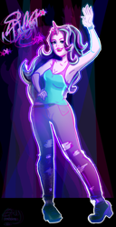 Size: 967x1882 | Tagged: safe, artist:luafentelle, starlight glimmer, equestria girls, armpits, horn, horned humanization, solo