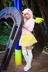 Size: 600x900 | Tagged: safe, fluttershy, human, cosplay, irl, irl human, jessica nigri, photo, solo