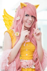 Size: 596x900 | Tagged: safe, artist:panda treats, artist:rose0fmay, fluttershy, human, cosplay, irl, irl human, photo, solo