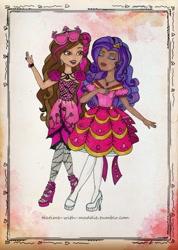 Size: 670x941 | Tagged: safe, artist:whiteheather, rarity, human, briar beauty, clothes, crossover, dress, ever after high, gala dress, humanized