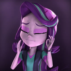 Size: 5012x5012 | Tagged: safe, artist:imafutureguitarhero, starlight glimmer, equestria girls, spoiler:eqg specials, 3d, absurd resolution, beanie, eyes closed, hat, meme, ok hand sign, solo, source filmmaker, the emperor's new groove, watch, when x just right