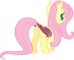 Size: 5000x4072 | Tagged: safe, artist:zee66, fluttershy, bat pony, pony, absurd resolution, bat ponified, flutterbat, hilarious in hindsight, plot, race swap, simple background, slit eyes, solo, transparent background, vector