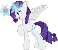 Size: 535x460 | Tagged: safe, artist:the-doctor-kami, rarity, alicorn, bat pony, bat pony alicorn, pony, apple, bat ponified, female, hilarious in hindsight, magic, mare, race swap, raribat, raricorn, simple background, solo, telekinesis, transparent background, vector