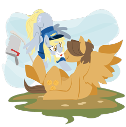 Size: 955x961 | Tagged: safe, artist:dbkit, derpy hooves, hoops, pegasus, pony, crack shipping, envelope, female, mailmare, mailpony, male, mare, shipping, straight, valentine