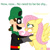 Size: 900x900 | Tagged: safe, artist:yoshachu, fluttershy, pegasus, pony, blushing, crack shipping, crossover, crossover shipping, crying, dialogue, downvote bait, luigi, luigishy, mr. l, nintendo, paper mario, scared, shipping, super mario bros., super paper mario, wat, whimpering