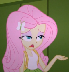 Size: 450x466 | Tagged: safe, screencap, fluttershy, equestria girls, equestria girls (movie), bitch please, faic, solo