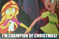 Size: 759x500 | Tagged: safe, edit, edited screencap, screencap, gloriosa daisy, sunset shimmer, equestria girls, legend of everfree, dragon ball z, dragonball z abridged, legend of everfree – save our camp