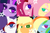 Size: 450x300 | Tagged: safe, artist:thelunarmage, derpibooru import, applejack, fluttershy, pinkie pie, rainbow dash, rarity, twilight sparkle, earth pony, pegasus, pony, unicorn, cap, clothes, hat, hood, hoodie, icon, mane six, pinkamena diane pie, stars, tattoo, twizly