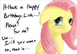 Size: 949x665 | Tagged: safe, artist:niji-koi, fluttershy, pegasus, pony, female, mare, normal eyes, solo