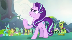 Size: 1920x1080 | Tagged: safe, screencap, cornicle, starlight glimmer, changedling, changeling, pony, unicorn, to change a changeling