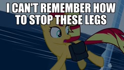 Size: 1920x1080 | Tagged: safe, sunset shimmer, equestria girls, image macro, meme, solo