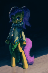 Size: 600x900 | Tagged: safe, artist:assasinmonkey, fluttershy, pegasus, pony, bipedal, clothes, dress, ruff (clothing), solo