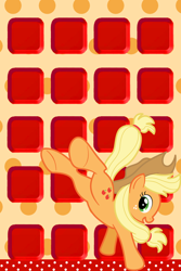 Size: 640x960 | Tagged: safe, applejack, earth pony, pony, applebucking, icon, iphone wallpaper, solo