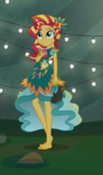 Size: 176x300 | Tagged: safe, screencap, sunset shimmer, equestria girls, legend of everfree, barefoot, cropped, crystal gala, feet, legend of everfeet, picture for breezies, solo