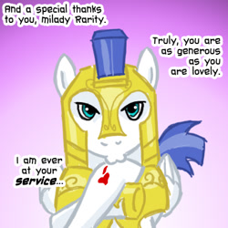 Size: 400x400 | Tagged: safe, artist:songoharotto, rarity, oc, oc:aquilinus, pony, unicorn, ask, ask aquilinus, kissing, royal guard, tumblr