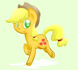 Size: 3001x2673 | Tagged: safe, artist:kyanchan, applejack, earth pony, pony, chibi, solo, unshorn fetlocks