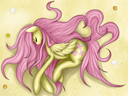 Size: 4000x3000 | Tagged: safe, artist:kinjareta, fluttershy, pegasus, pony, beach, sleeping, solo