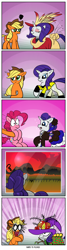 Size: 800x3000 | Tagged: safe, artist:stec-corduroyroad, applejack, pinkie pie, rarity, earth pony, pony, unicorn, comic, female, lesbian, rarijack, shipping