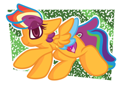 Size: 1700x1200 | Tagged: safe, artist:hedgehog-plant, derpibooru import, rainbow dash, scootaloo, pegasus, pony, solo